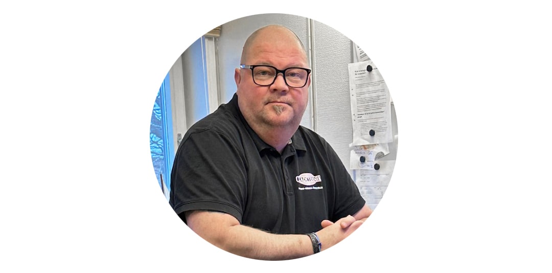 Porträtt på kund
