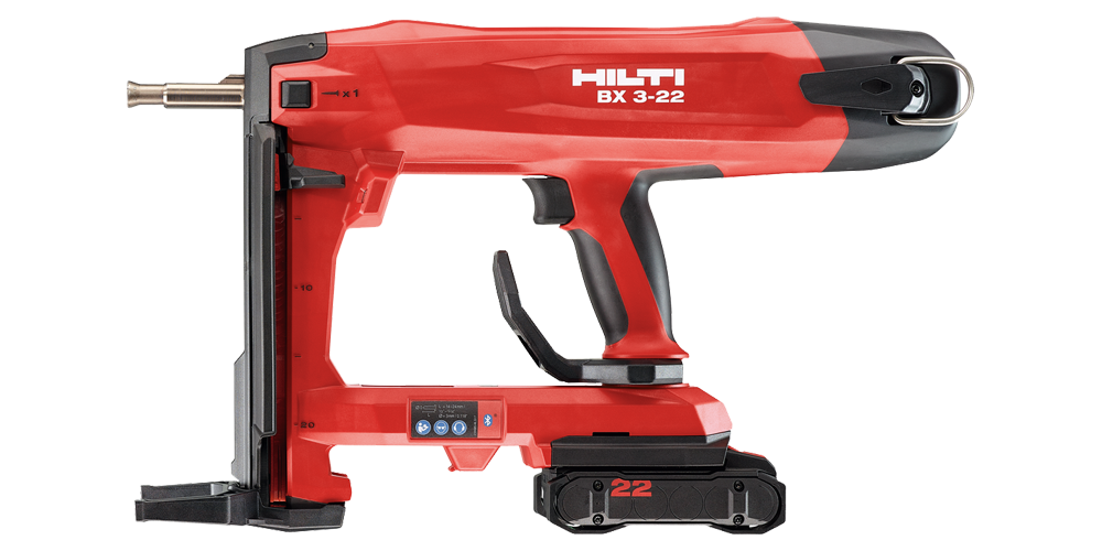 Gezeigt wird das kabellose Hilti Nuron BX 3-22 Befestigungsgerät