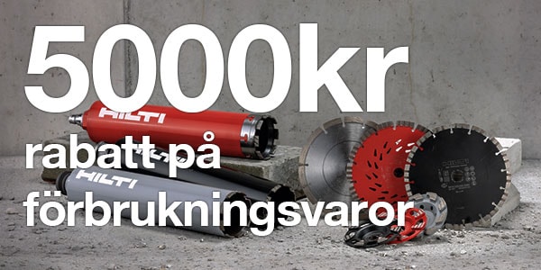 5000 kr rabatt på förbrukningsvaror