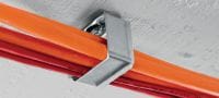 X-ECH-FE MX metallkabelhållare Kabelbunthållare i metall för bandad spik eller ankare på innertak eller väggar Användningsområden 5