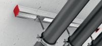 MQ-41-L sträva Förzinkad 41 mm hög MQ-skena för medeltunga applikationer Användningsområden 1