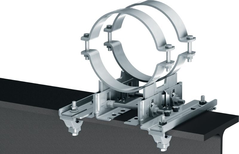 MP-PS Fixpunktsförbindelse på balk Balkkopplingar för montering av MP-PS glidskor på stålbalkar