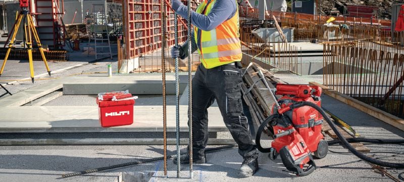 HIT-HY 200-R V3 Injekteringsmassa Ultimat injekterbar hybridmassa med godkännanden för efterinjekterad armering och infästning av bärande grundplattor Användningsområden 1