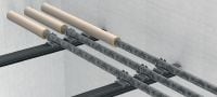 MP-PS Fixpunktsförbindelse på balk Balkkopplingar för montering av MP-PS glidskor på stålbalkar