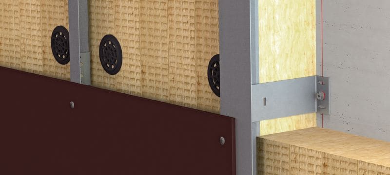 FOX V M Konsol Mångsidig väggkonsol för montage av regnskyddande fasadkonstruktioner Användningsområden 1