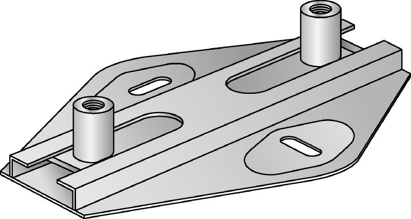 MSG 1,75 Tvärgående glidelement (dubbel) Förstklassigt förzinkat glidelement för lätta värme- och kylinfästningar
