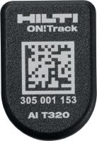 AI T320 ON!Track Bluetooth®-smart tagg Hållbar inventarieetikett för att spåra lokalisering och behov av byggutrustning via Hilti ON!Track verktygsspårningssystem – optimera ditt lager och spara tid på att hantera det