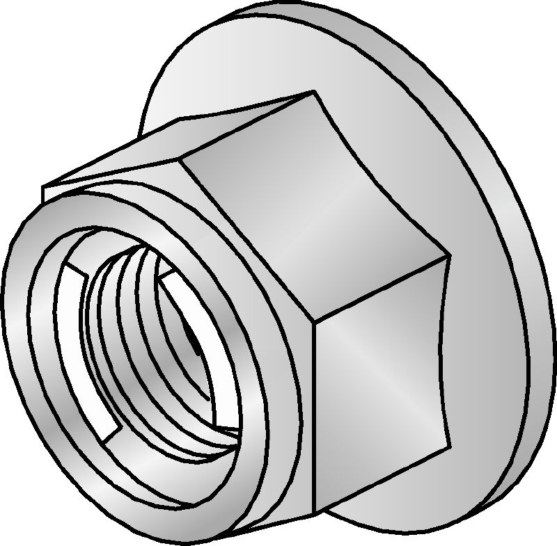 M12-F-SL-WS 3/4 Sexkantlåsmutter