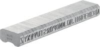 X-MC S 5.6/6 stansverktyg för stål Vass spets, smala bokstäver och siffror för stämpling av identifieringsmärkning på metall