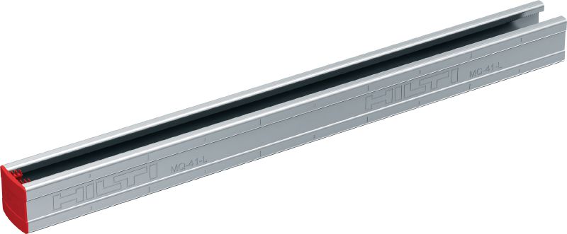 MQ-41-L sträva Förzinkad 41 mm hög MQ-skena för medeltunga applikationer