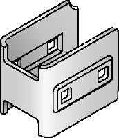 MIQC-SC Varmförzinkad (HDG) förbindelse som används med MIQ-grundplattor för en fri positionering av balken