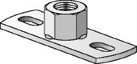 MGL 2-R Lätt grundplatta i rostfritt stål (A4) för att fästa metriska gängstänger med två förankringspunkter