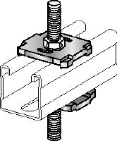 MQZ-L-R Hålplatta i rostfritt stål (A4) för trapetsmontage och förankringar