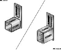 MIC-UH Standard varmförzinkat (HDG) vinkelbeslag för montage av MI-balkar mot varandra