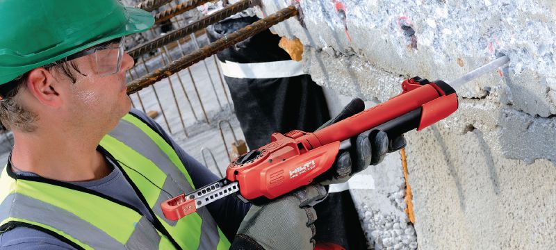 HIT-HY 200-A Injekteringsmassa Ultimat hybrid Injekteringsmassa med godkännanden för armeringar och tunga infästningar Användningsområden 1