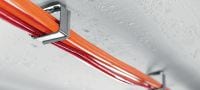 X-ECH-FE MX metallkabelhållare Kabelbunthållare i metall för bandad spik eller ankare på innertak eller väggar Användningsområden 2