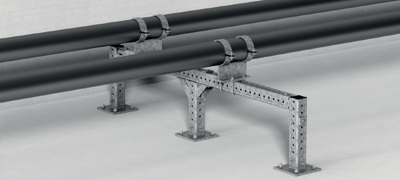 MIC-BA /H Ultimata varmförzinkade (HDG) förbindelser som ger högsta flexibilitet vid användning av MI modulära system Användningsområden 1