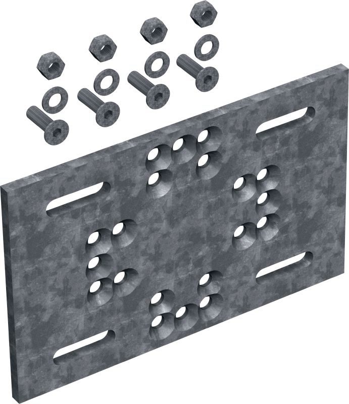 MT-P-G OC Modulär platta Modulär platta för montage av modulära konstruktioner mot konstruktionsstål utan behov av skjutmontage