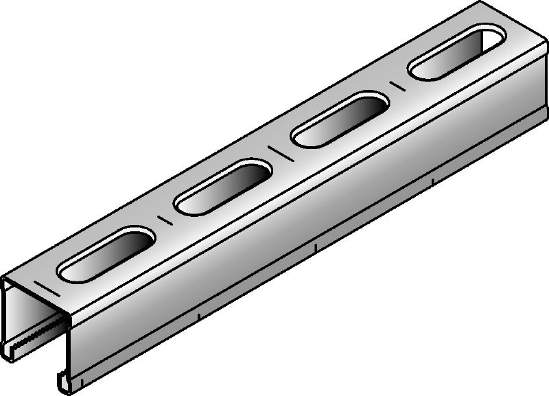 MM-C-30 Förzinkad 30 mm hög MM-skena för lätta användningsområden