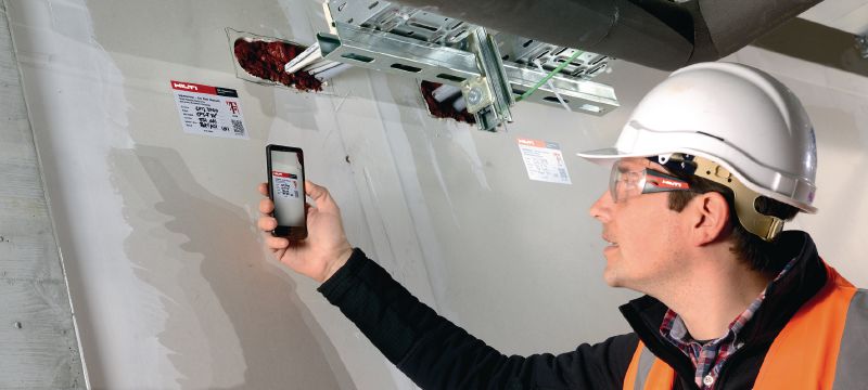 Programvara Firestop Documentation Manager Webbaserad applikation för effektiv dokumentering, spårning och efterkontroll av brandskyddsinstallationer Användningsområden 1