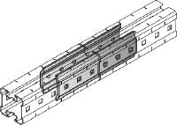 MIQC-E Beslag Varmförzinkad (HDG) förbindelse som används för att ansluta MIQ-balkar i längdriktningen för långa spännvidder och tunga applikationer