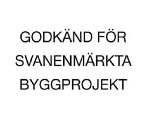                Produkten har status "Listed" och är godkänd att ingå i Svanenmärkta byggprojekt.            