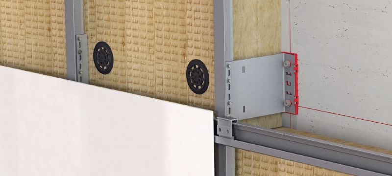 FOX VI L Konsol Mångsidig väggkonsol för montage av ventilerade fasadkonstruktioner Användningsområden 1