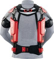 EXO-S exoskelett för arbete ovanför axelhöjd Exoskelett med bärbar konstruktion som hjälper till att avlasta axel- och nackområdet vid arbete ovanför huvudet, för bicepsmått upp till 40 cm