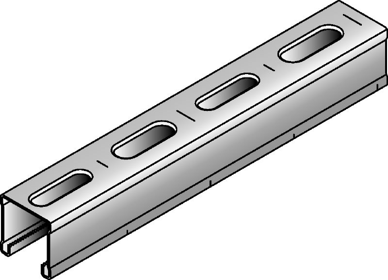 MM-C-30 Förzinkad 30 mm hög MM-skena för lätta användningsområden