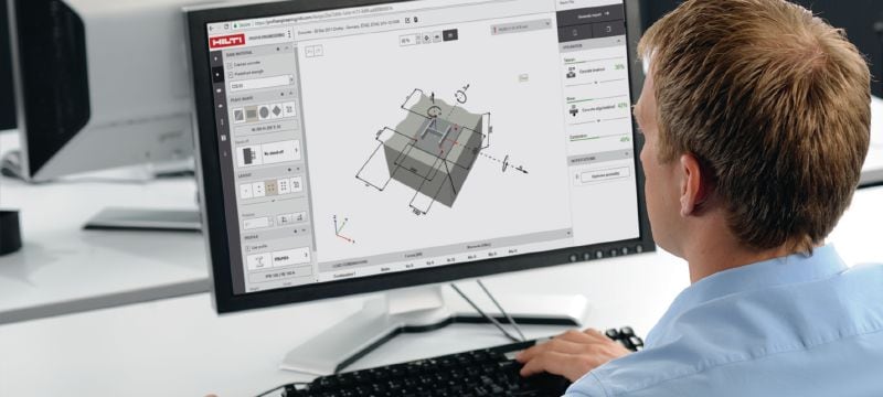 PROFIS Engineering Suite program för konstruktionsdesign Programvara för infästningar med koder och godkännanden, komponentbaserad metodberäkning av finita element och ett stort antal infästningsmetoder Användningsområden 1