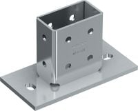 MT-B-O2B 3D-belastning grundplatta Förbindelsegrundplatta för infästning av strävskenkonstruktioner under 3D-belastning mot betong eller stål