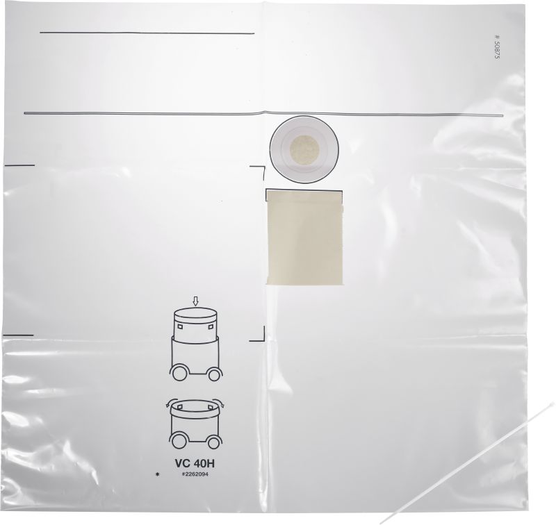 Dammsugarpåse VC 40H-X (10) plastik 