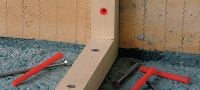 HRD-C Fasadplugg i plast Förmonterad spikplugg i plast för betong och murverk med skruv (kolstål, försänkt skalle) Användningsområden 3