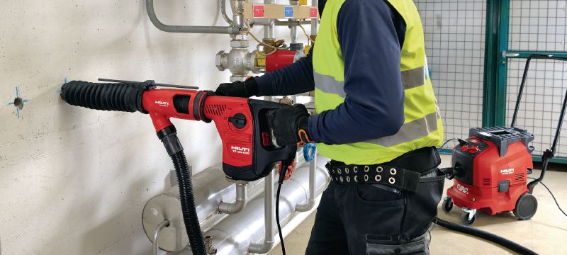 TE DRS-Y Dammsugarenhet Dammsugarenhet för betongborrning och bilning och Hilti SDS Max (TE-Y) borrhammare Användningsområden 1