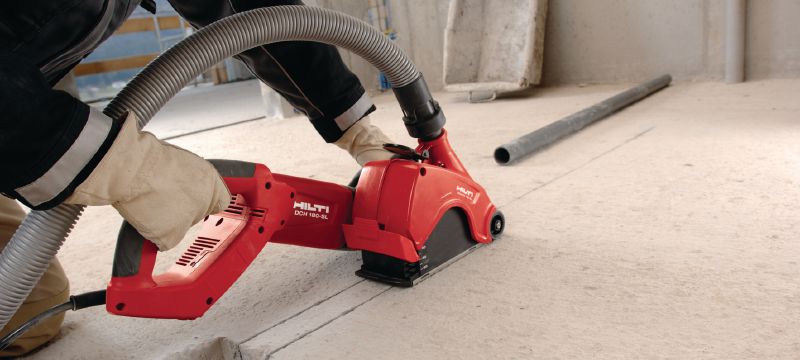 DCH 180-SL Spårfräs Handhållen nätdriven spårfräs för parallella spår upp till 60 mm djup Användningsområden 1