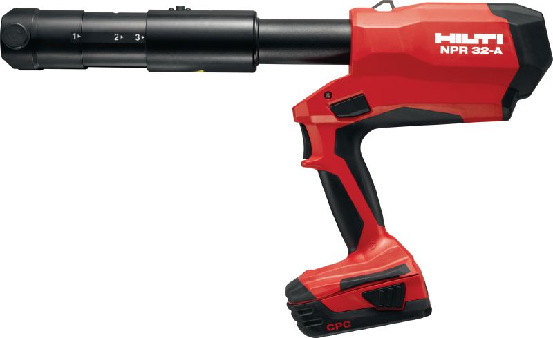 NPR 32-A Pressverktyg med pistolgrepp Batteridrivet 22V pressverktyg för metallrör upp till 108 mm och plaströr upp till 110 mm