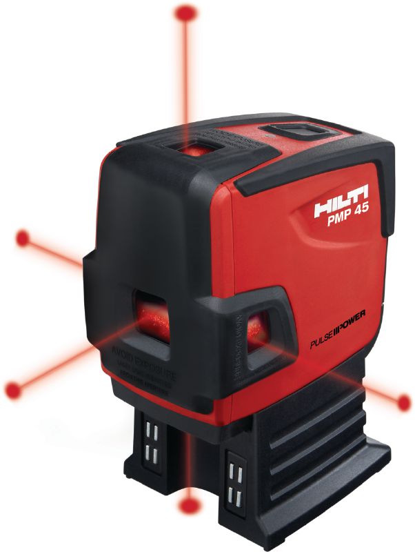 PMP 45 Punktlaser Punktlaser med 5 punkter för rörläggning, avvägning, linjering och vinkelpositionering med röd stråle