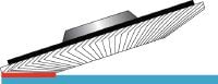 AF-D SP Konvex lamellslipskiva Premium konvex lamellskiva med fiberrygg för grov slipning till finish av rostfritt stål, stål, aluminium och andra metaller