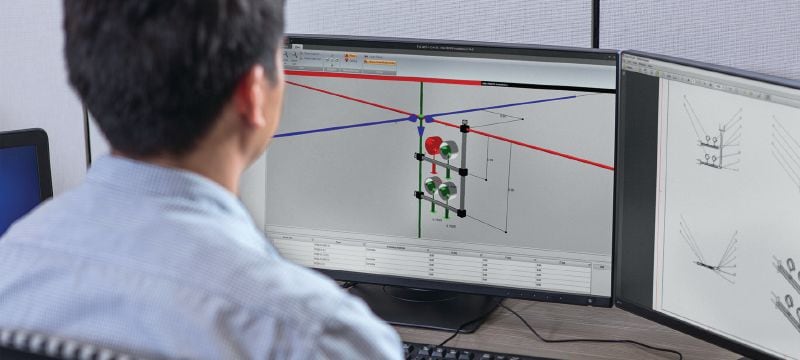 PROFIS Konstruktionsprogram för installation Program för dimensionering, modellering och dokumentation av nya MEP-stödsystem och 3D-strukturer med Hilti modulära strävor och balkar Användningsområden 1