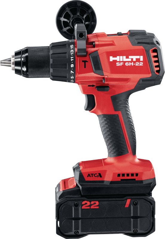 SF 6H-22 Batteridriven borrskruvdragare Kraftfull borrskruvdragare med hammarfunktion med aktiv vridmomentskontroll och avancerad ergonomi för universell borrning och skruvning i trä, metall och murverk (Nuron Li-ion Platform)