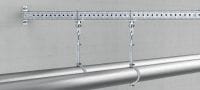 MIC-SPH Varmförzinkat (HDG) tillbehör kopplat på MI-balkar för att stödja hängande rör Användningsområden 1