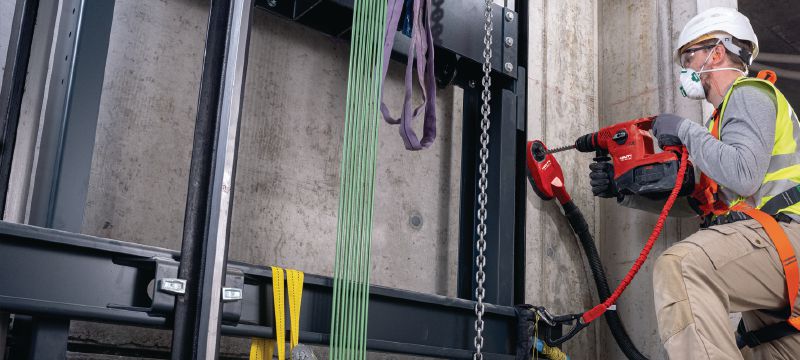 TE 30-22 Batteridriven borrhammare TE 30 Kraftfull batteridriven SDS Plus (TE-C) borrhammare med aktiv vridmomentskontroll (ATC) och aktiv vibrationsreducering (AVR) för borrning och bilning i betong (Nuron Plattform) Användningsområden 1