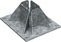 MT-B-GXL O4 OC Massiv grundplatta Förbindelsegrundplatta för infästning av 3D-, massiv-100-balk på betong, för utomhusbruk med låg förorening