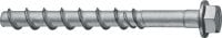 HUS4-HF 8/10/14/16 Betongskruv Ultimat betongskruv för snabb och ekonomisk infästning mot betong (flerskikts korrosionsskydd, sexkantshuvud)