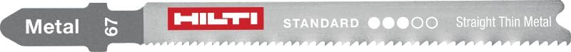 Sticksågblad för tunn metall Sticksågblad för kapning av 1–3 mm tjock (1/16–1/8) metallplåt och profiler